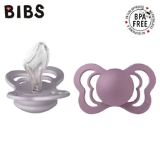 2-pack-Bibs-Supreme-Silicone-Size-1-0-6m-Fossil-Grey-Mauve