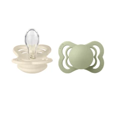 2-pack-Bibs-Supreme-Silicone-Size-1-0-6m-Ivory-Sage