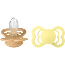2-pack-Bibs-Supreme-Silicone-Size-2-6-18m-Desert-Sand-Sunshine