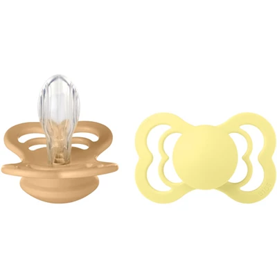 2-pack-Bibs-Supreme-Silicone-Size-2-6-18m-Desert-Sand-Sunshine