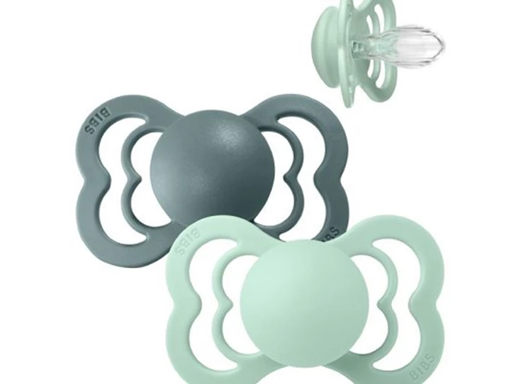 2-pack-Bibs-Supreme-Silicone-Size-2-6-18m-Nordic-Mint-Island-Sea