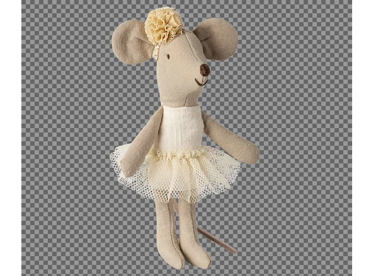Ballerina-Muis-Kleine-Zus-Wit