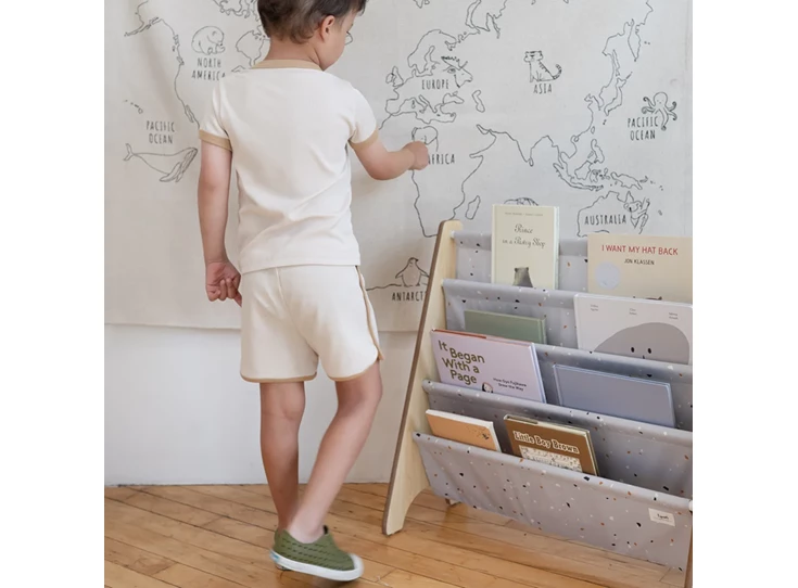 Boekenrek-Terrazzo-Grijs