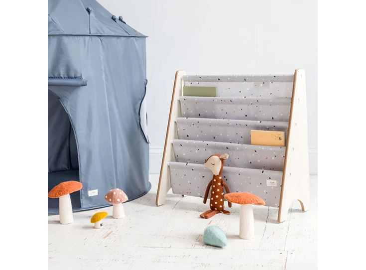 Boekenrek-Terrazzo-Grijs