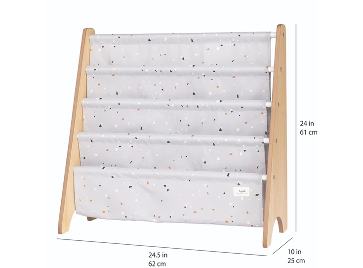 Boekenrek-Terrazzo-Grijs