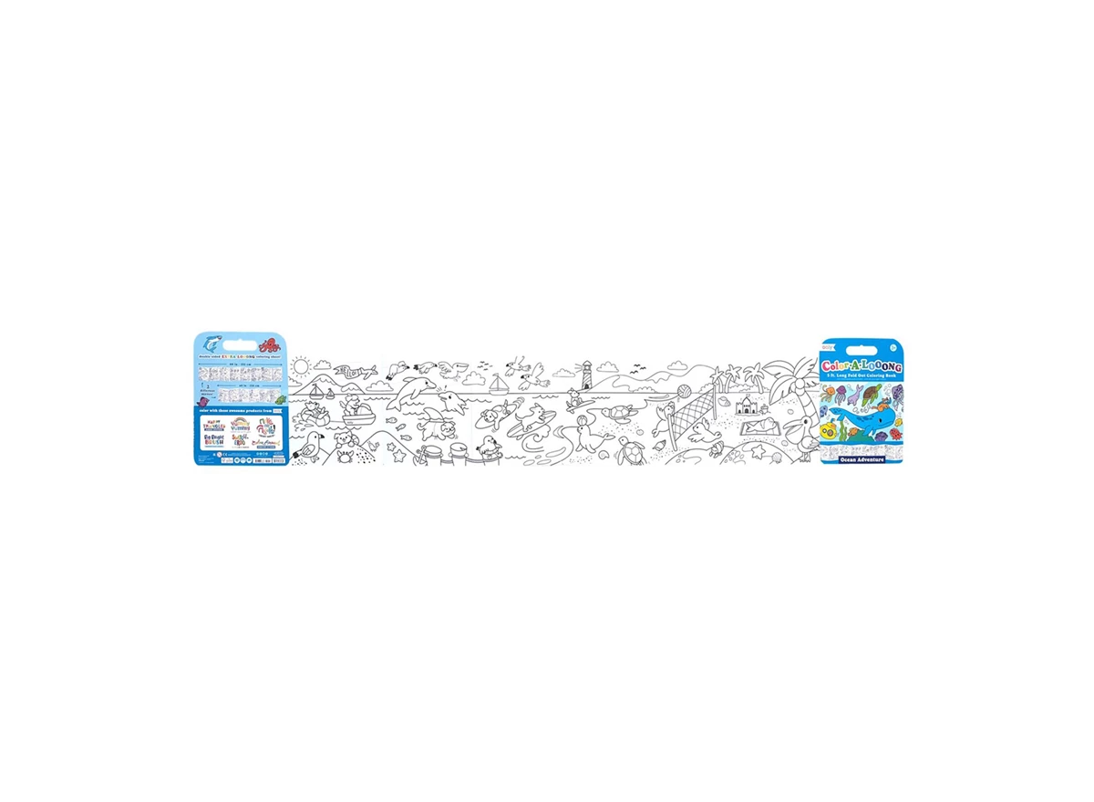 Color-A-Looong-Fold-out-Kids-Coloring-Book-Ocean-Adventure