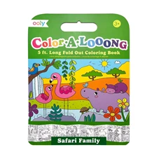 Color-A-Looong-Fold-out-Kids-Coloring-Book-Safari-Family
