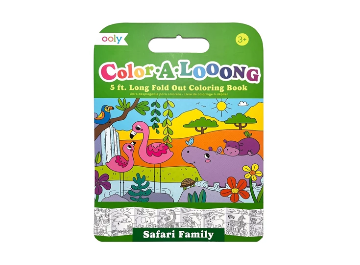 Color-A-Looong-Fold-out-Kids-Coloring-Book-Safari-Family