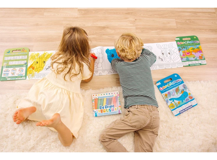 Color-A-Looong-Fold-out-Kids-Coloring-Book-Safari-Family