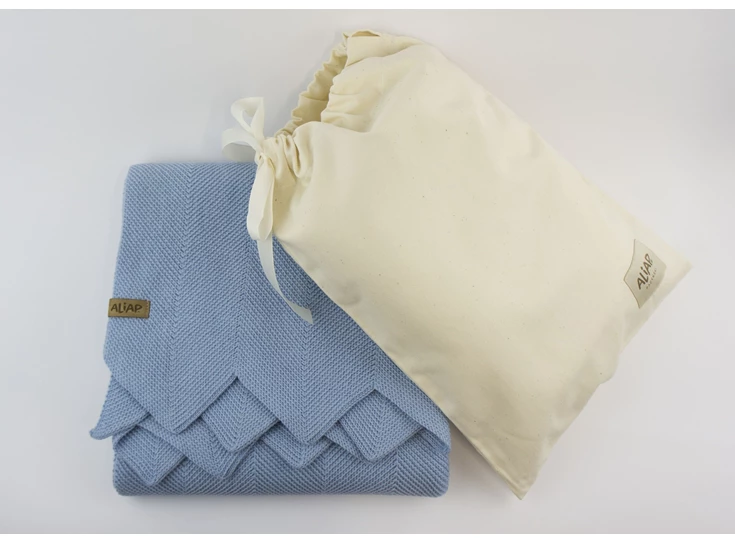 Gebreid-deken-100-Merino-Wol-75x100cm-Blue