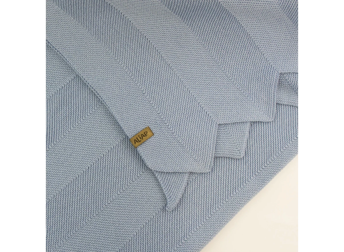 Gebreid-deken-100-Merino-Wol-75x100cm-Blue