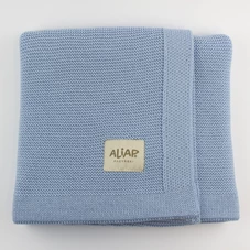 Gebreid-deken-100-Merino-Wol-75x100cm-Blue