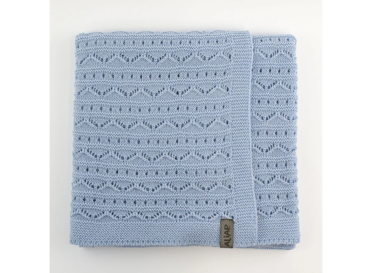 Gebreid-deken-100-Merino-Wol-75x100cm-Blue