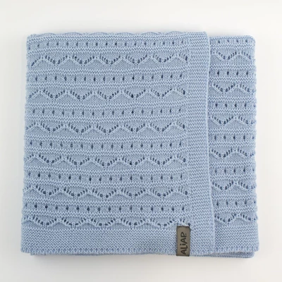 Gebreid-deken-100-Merino-Wol-75x100cm-Blue