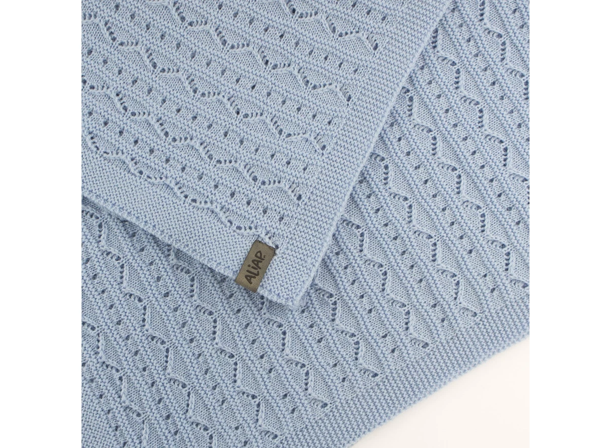 Gebreid-deken-100-Merino-Wol-75x100cm-Blue