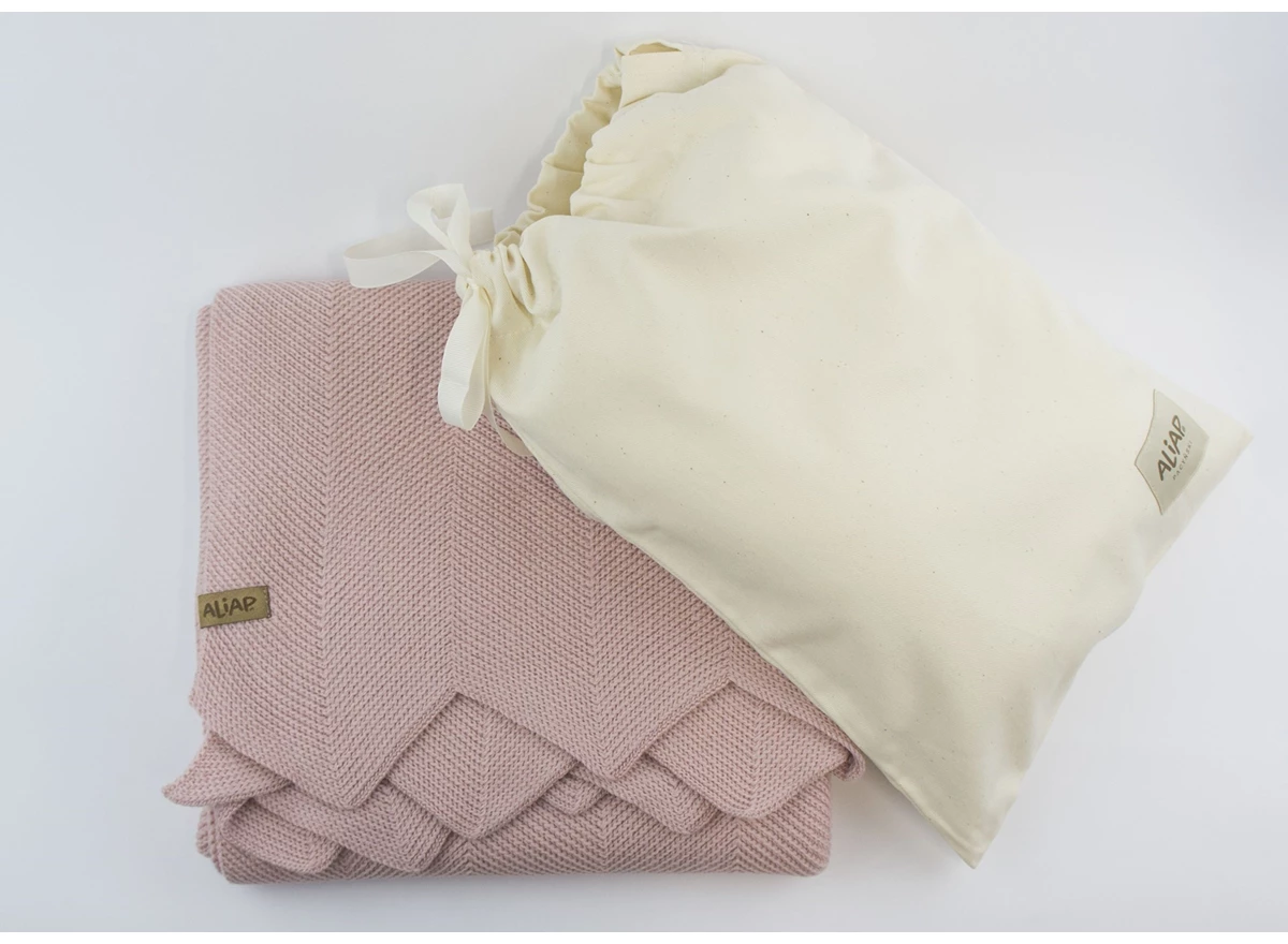 Gebreid-deken-100-Merino-Wol-75x100cm-Pink