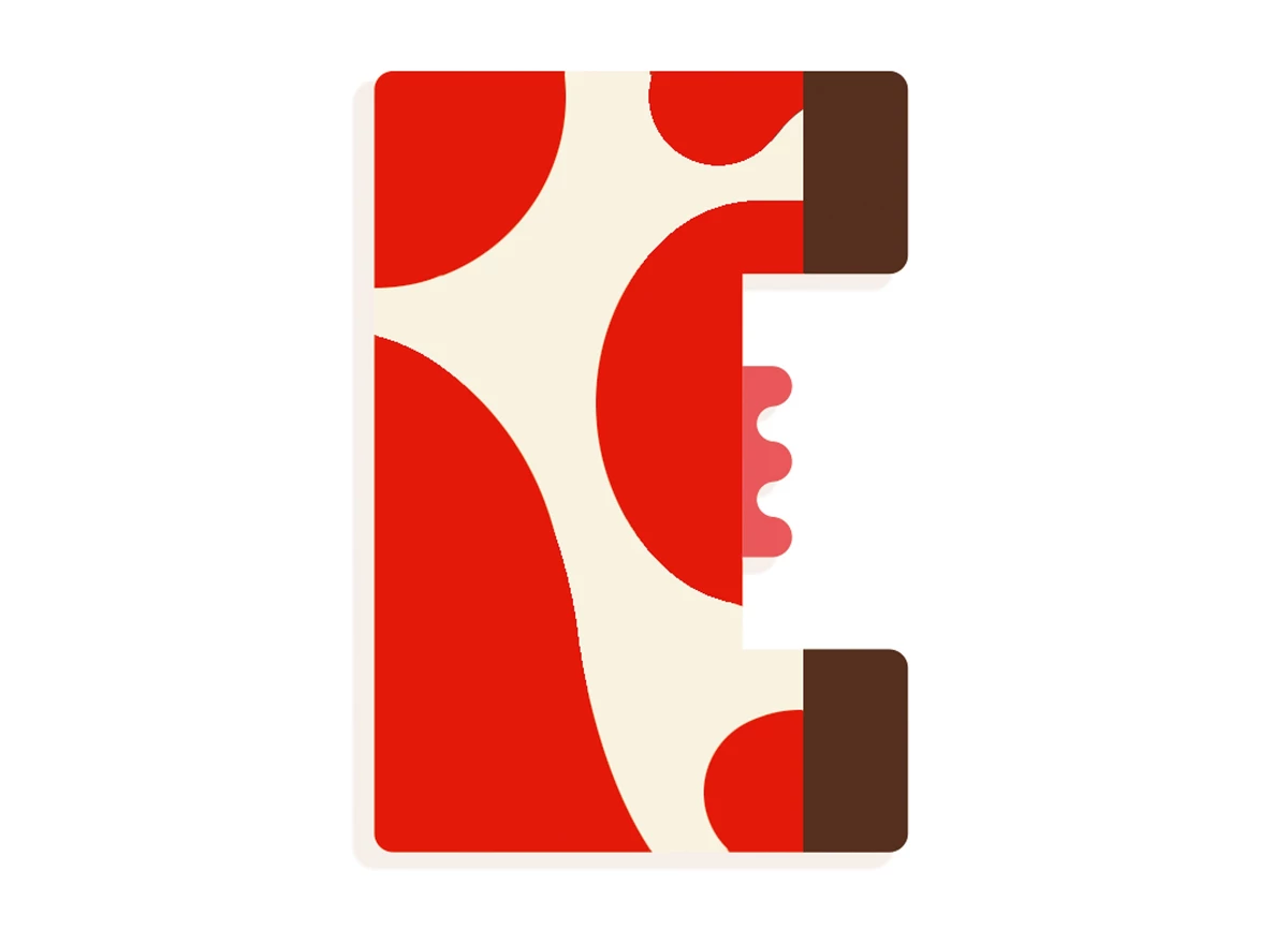Grafisch-Dierenletters-E