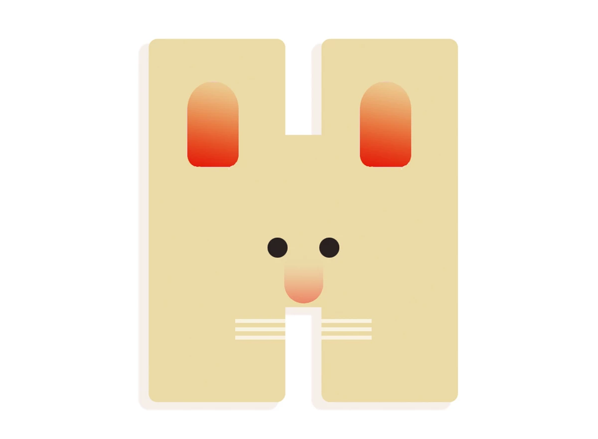 Grafisch-Dierenletters-H