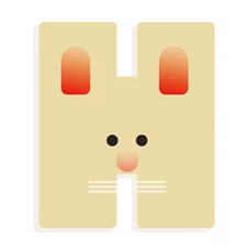 Grafisch-Dierenletters-H