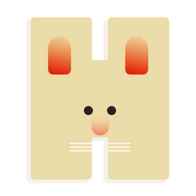 Grafisch-Dierenletters-H