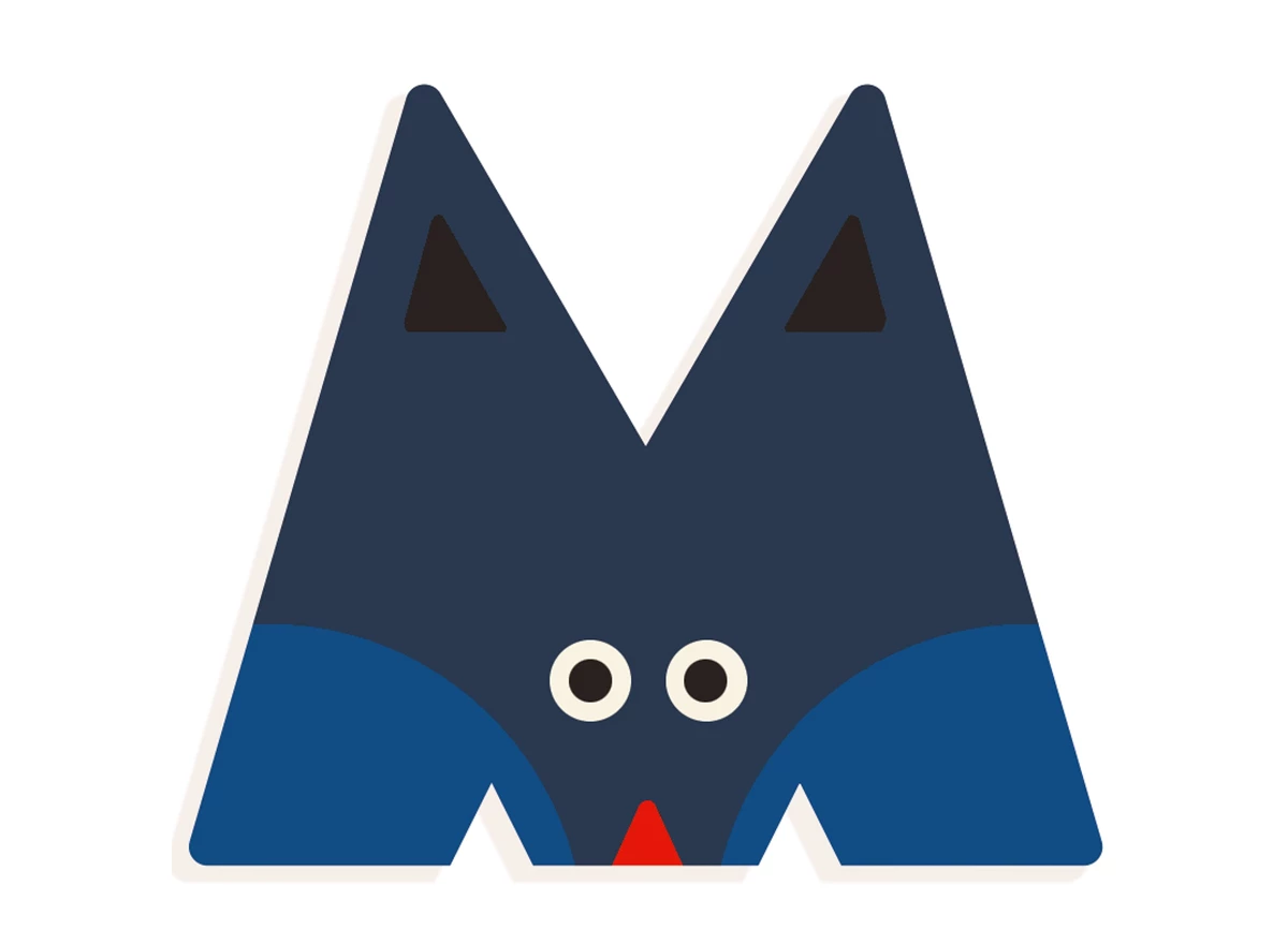 Grafisch-Dierenletters-M