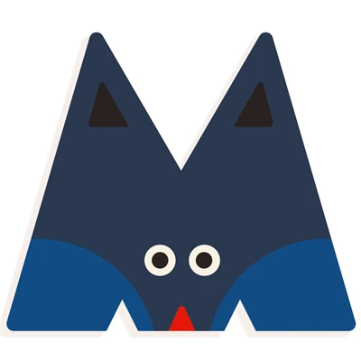 Grafisch-Dierenletters-M