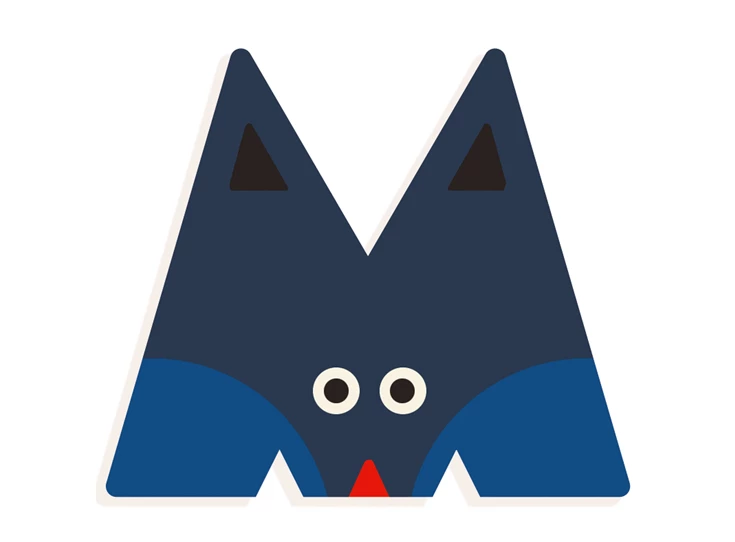 Grafisch-Dierenletters-M