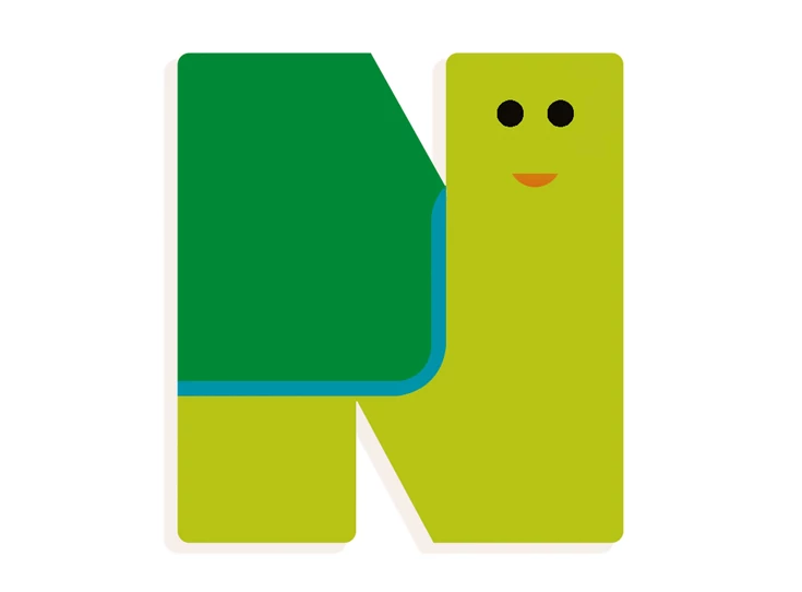 Grafisch-Dierenletters-N