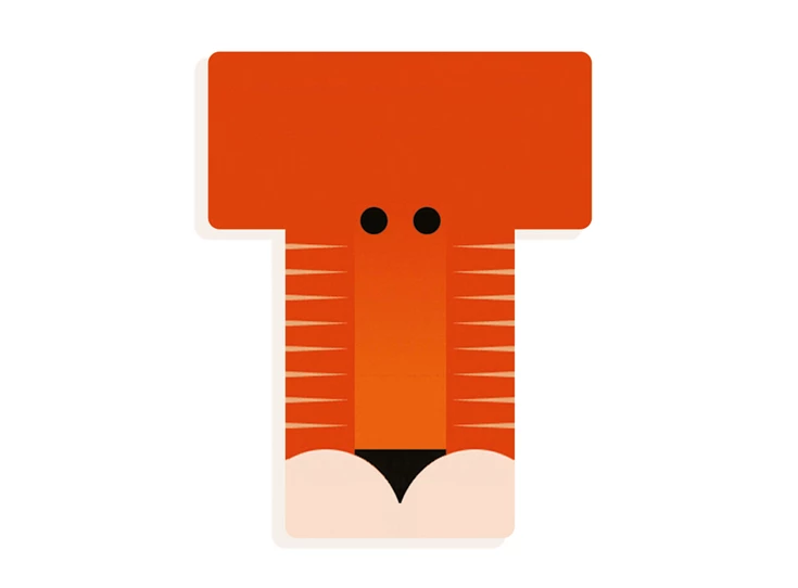 Grafisch-Dierenletters-T