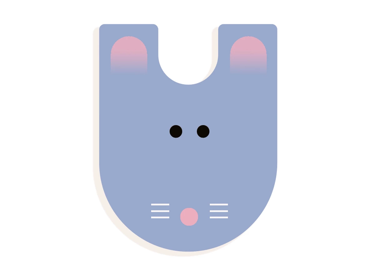Grafisch-Dierenletters-U