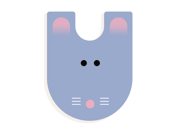 Grafisch-Dierenletters-U