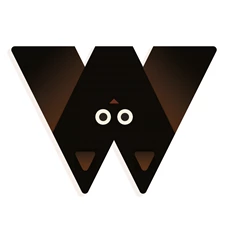Grafisch-Dierenletters-W
