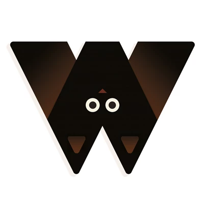 Grafisch-Dierenletters-W