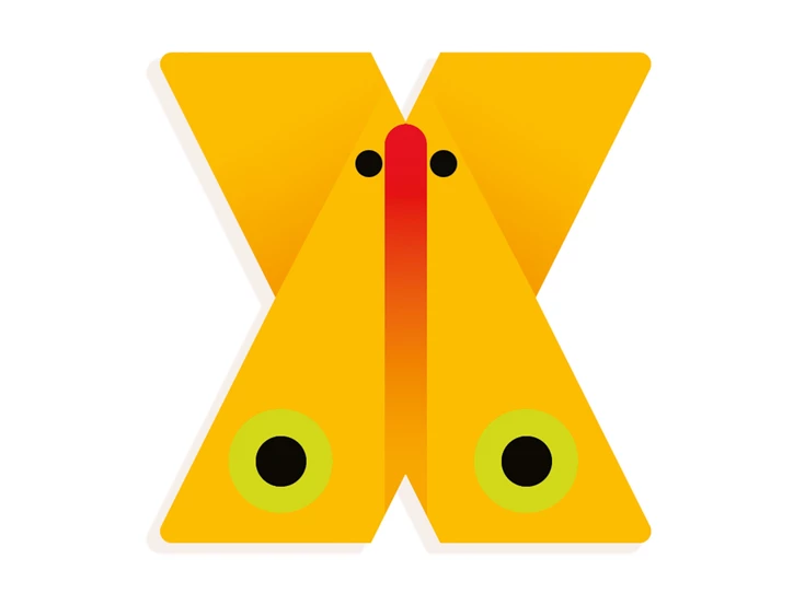 Grafisch-Dierenletters-X