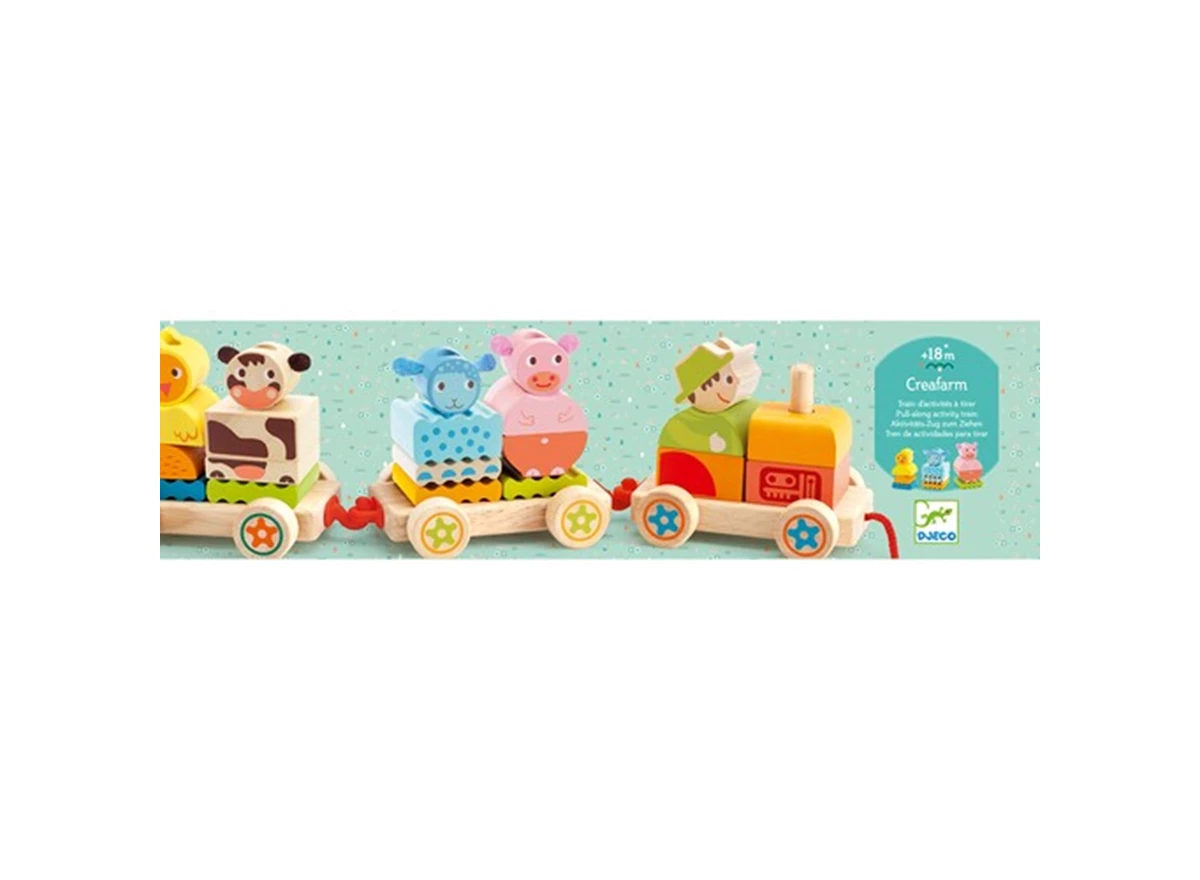 Houten-treintje-Creaferme-24-stuks