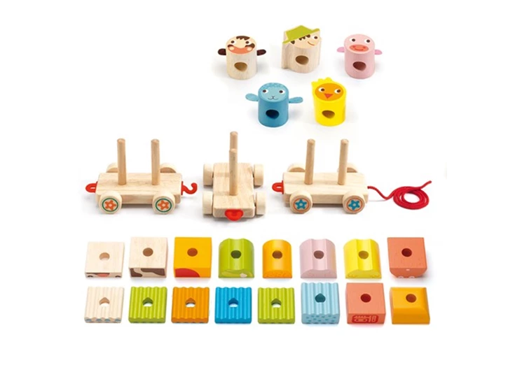 Houten-treintje-Creaferme-24-stuks