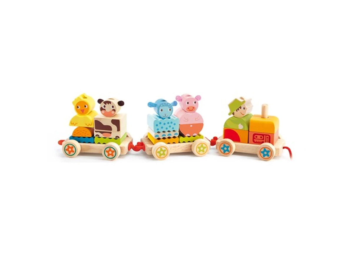 Houten-treintje-Creaferme-24-stuks