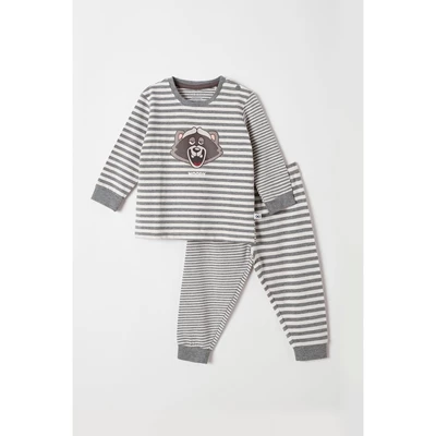 Jongens-pyjama-gebroken-wit-grijs-gestreept-1m