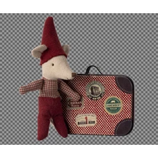 Kerstmuis-Baby-in-Reiskoffertje