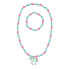 Ketting-armband-Aike-eenhoorn-roze-mint