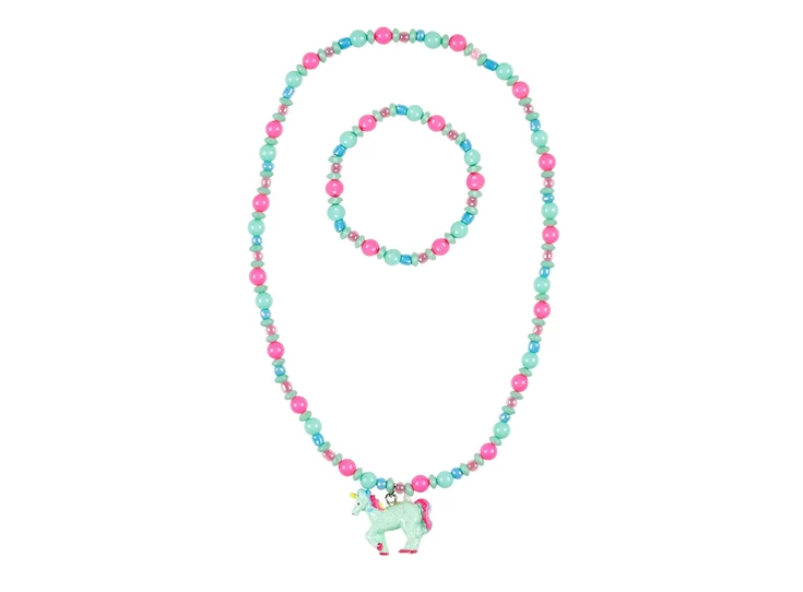 Ketting-armband-Aike-eenhoorn-roze-mint