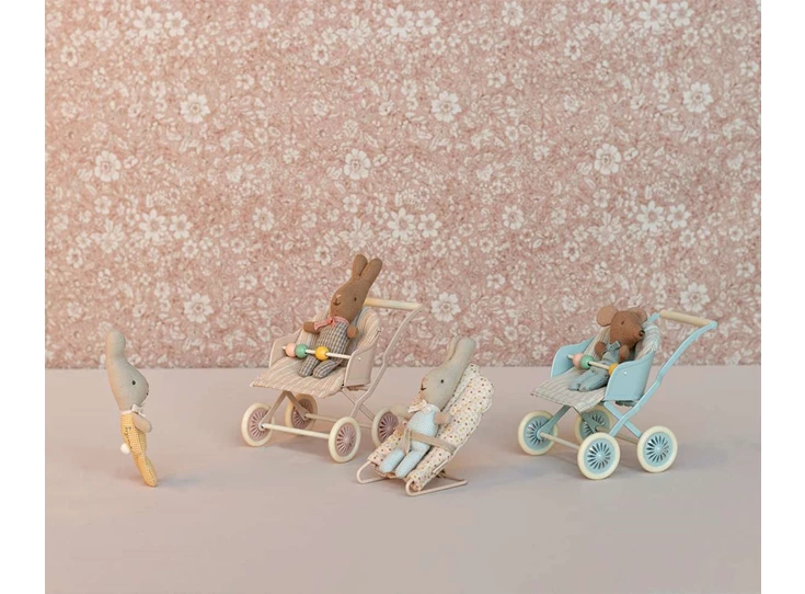 Kinderwagen-Babymuisjes-Blauw