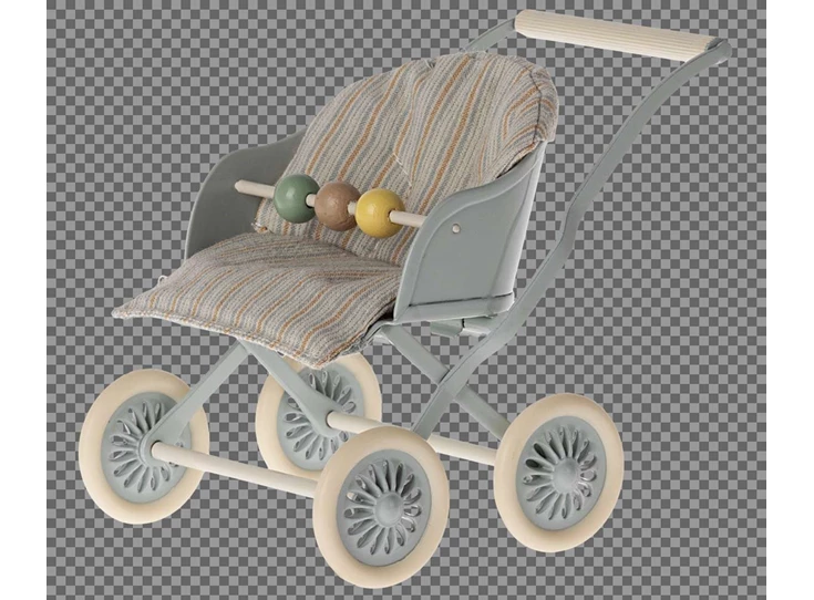 Kinderwagen-Babymuisjes-Blauw