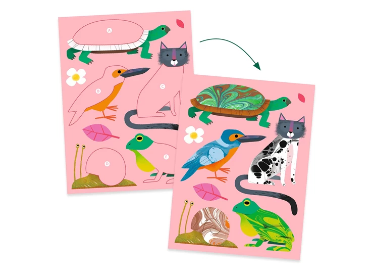 Knutselset-Gemarmerd-papier