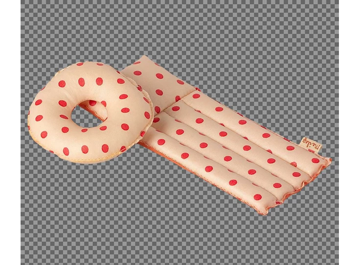 Luchtmatras-Muis-Rode-Bolletjes