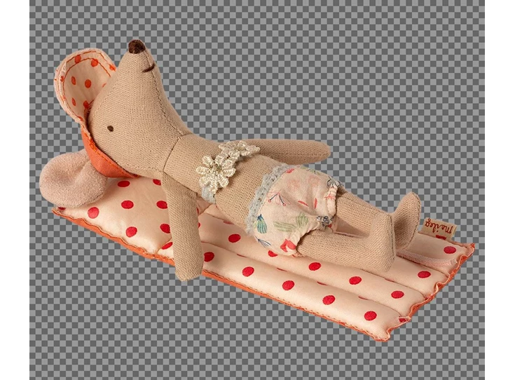 Luchtmatras-Muis-Rode-Bolletjes