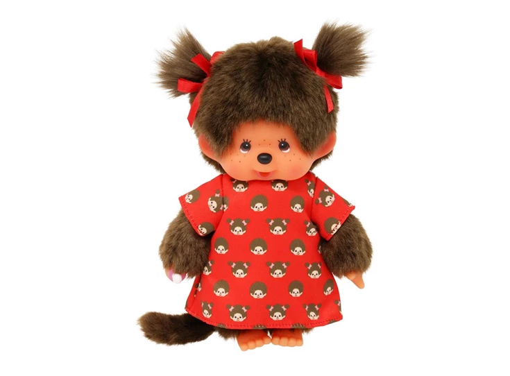 Meisje-rood-jurkje-met-print-20-cm