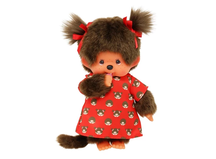 Meisje-rood-jurkje-met-print-20-cm