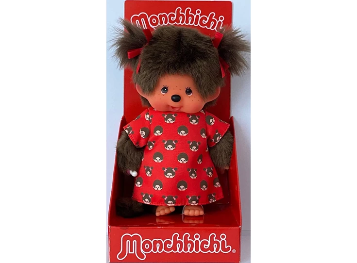 Meisje-rood-jurkje-met-print-20-cm