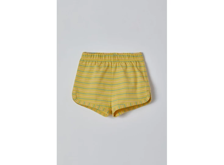 Meisjes-Pyjama-mosterdgeel-fijn-gestreept-6m